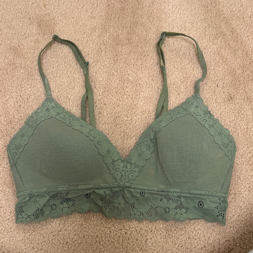 Aerie Sage Lace Bralette